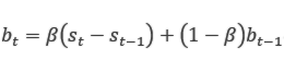 bt=β(st-st-1)+(1-β)bt-1
